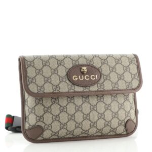 B-10---Neo Vintage Flap Belt Bag GG Coated Canvas