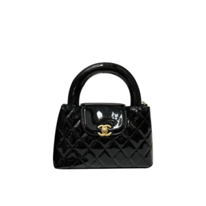 C-13---Chanel Black Quilted Aged Calfskin Mini Kelly Bag Aged
